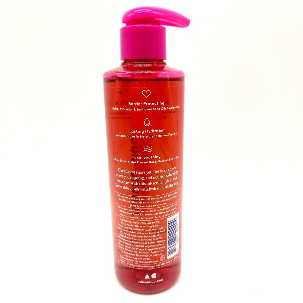 Athena Club‎ Glossy Shave Oil Super Pink 8oz Hydrating Shaving Oil